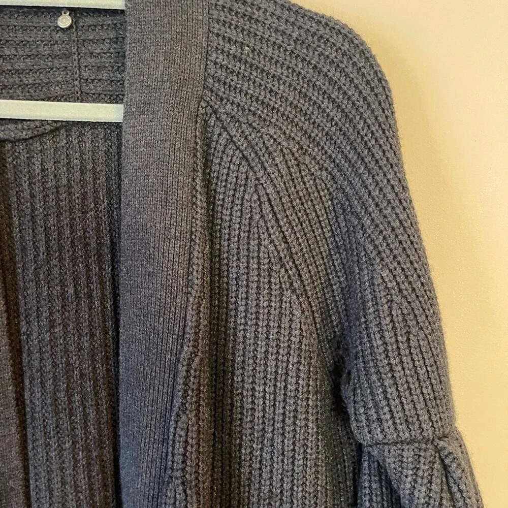 Anthropologie Knitted & Knotted Wool Blend Open Sweater Long‎ Cardigan